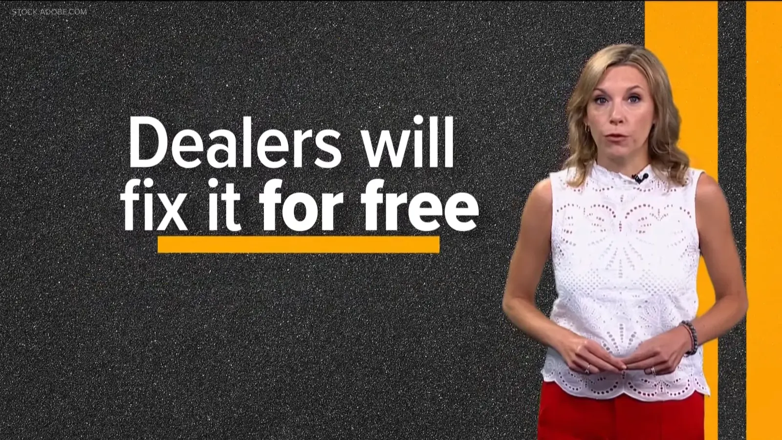 Airbag Recall broadcast graphic still 2