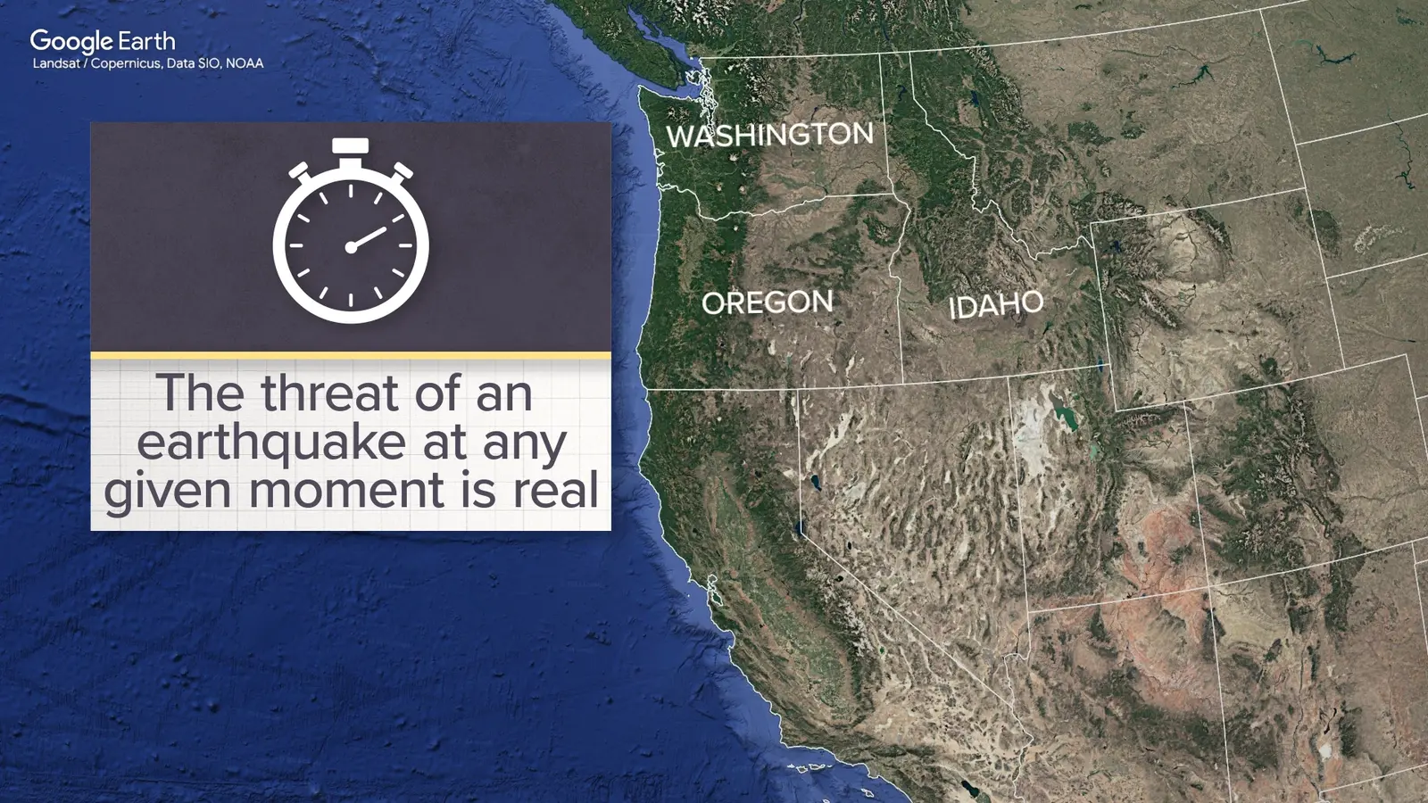 Earthquake Risk broadcast graphic still 3