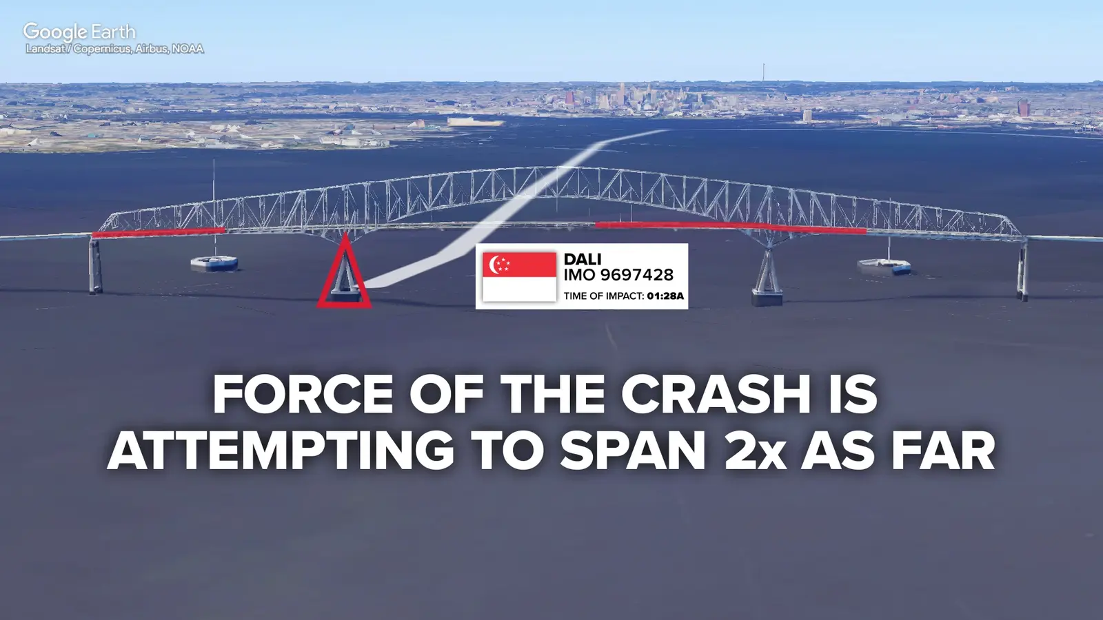 Key Bridge Collapse broadcast graphic still 2