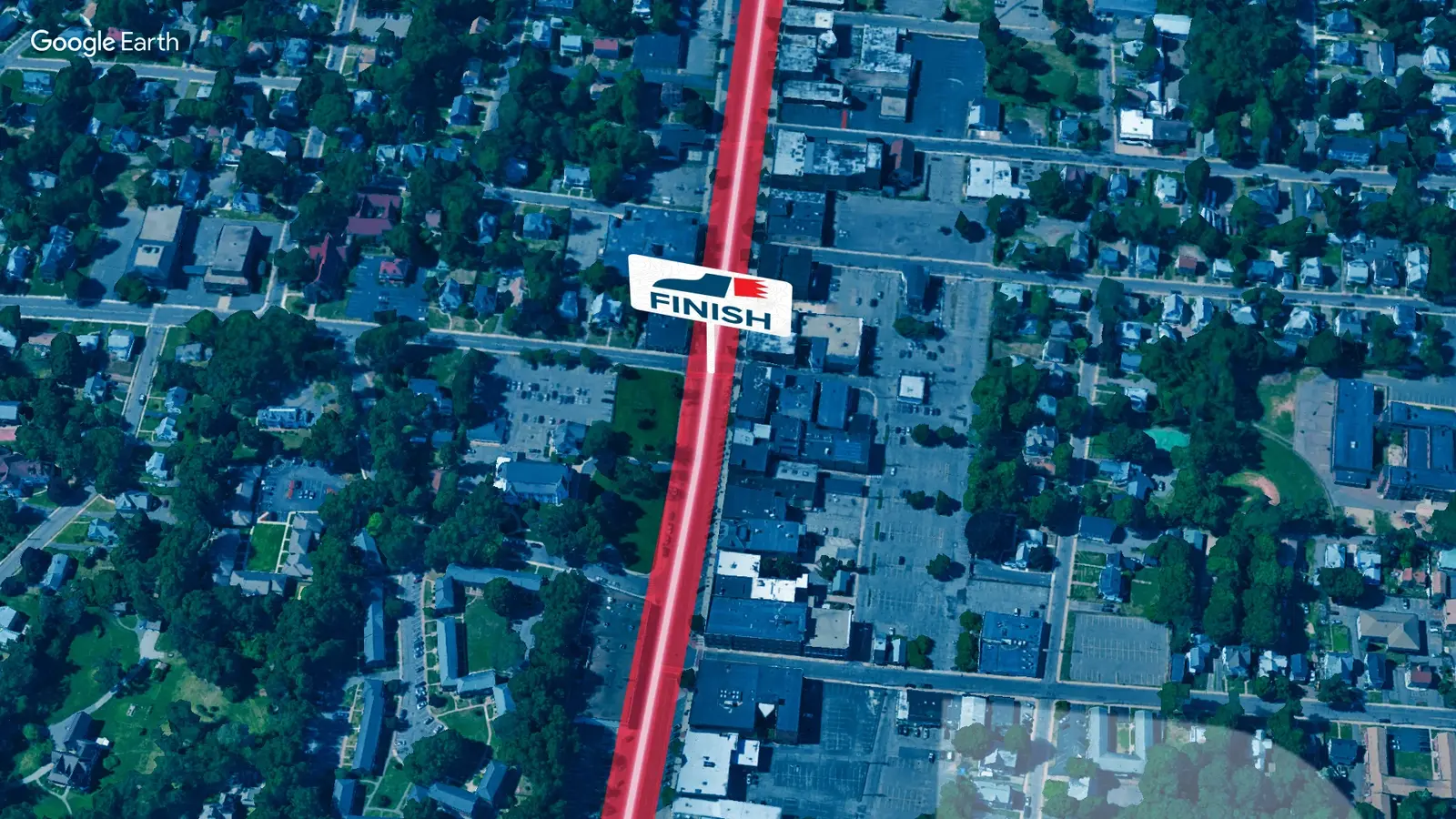 Manchester Road Race Map broadcast graphic still 3